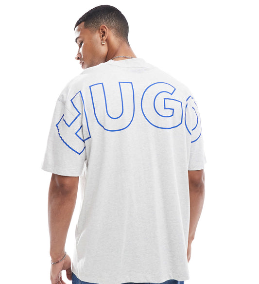 HUGO Blue nouveres relaxed fit t-shirt in grey