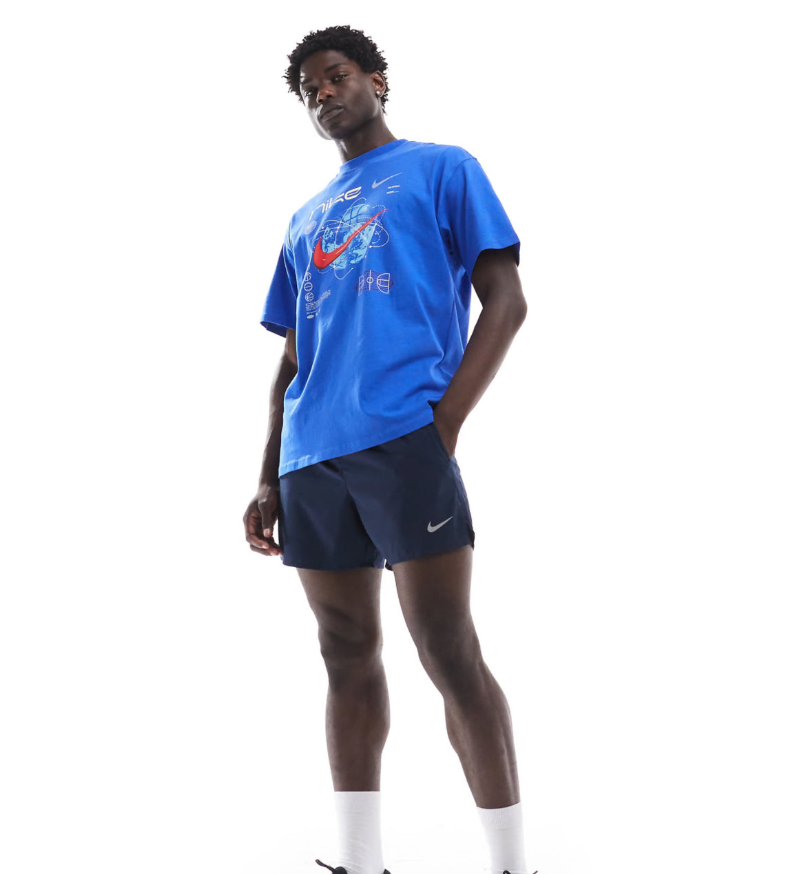 Nike Basketball Swoosh T-shirt in royal blue