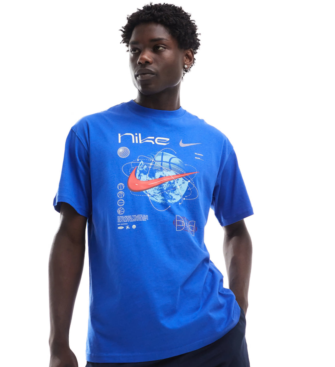 Nike Basketball Swoosh T-shirt in royal blue