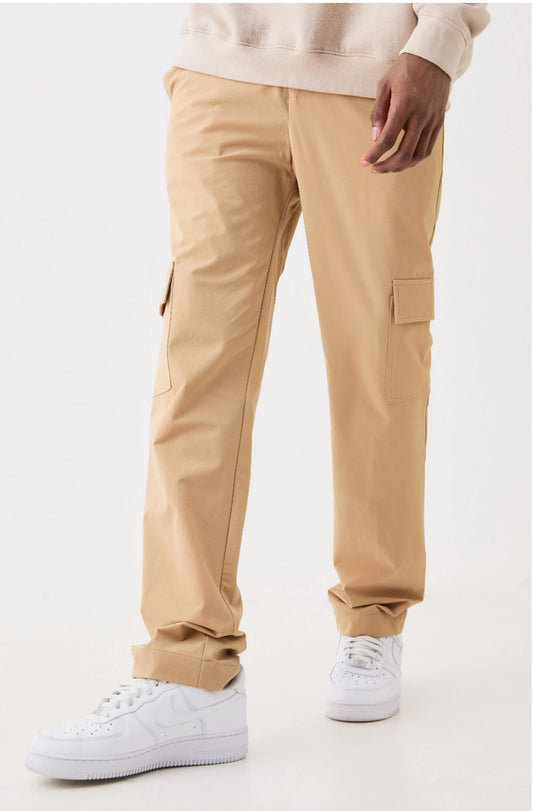 BOOHOOMAN STRETCH TAILORED CARGO TROUSERS