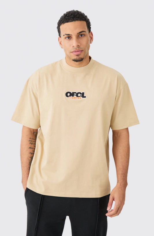 BoohooMan Oversized Extended Neck OFCL T-shirt