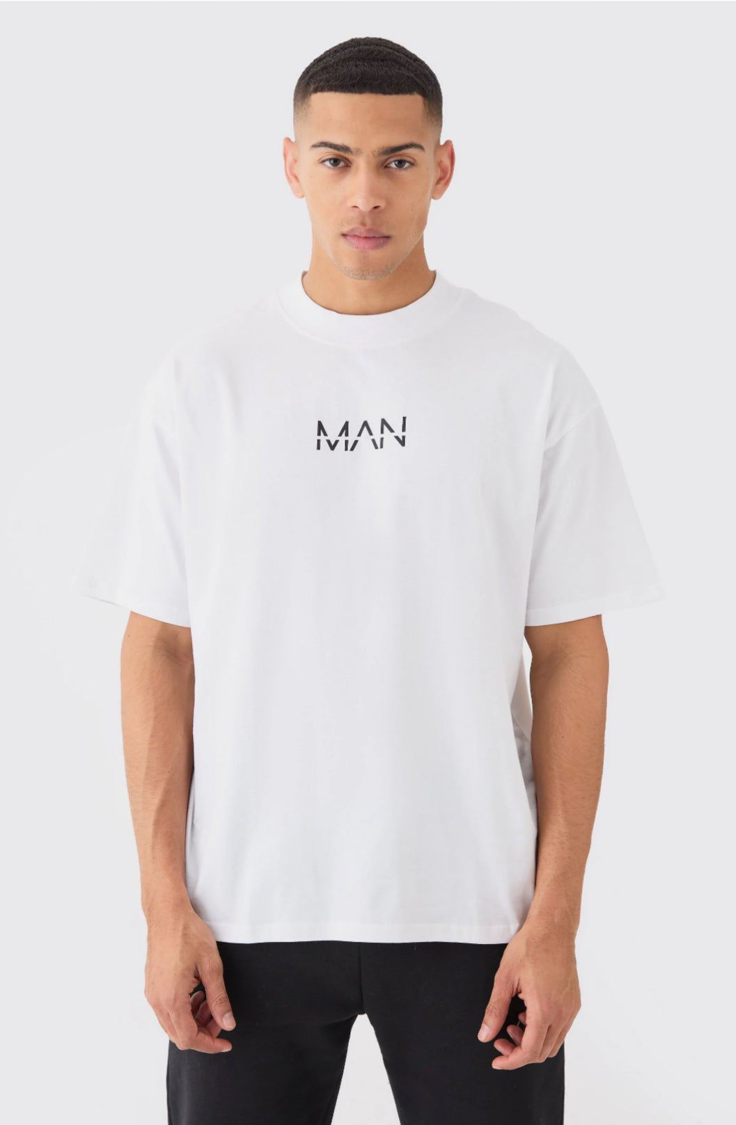 BoohooMan Man Dash Oversized Basic Extended Neck T-shirt