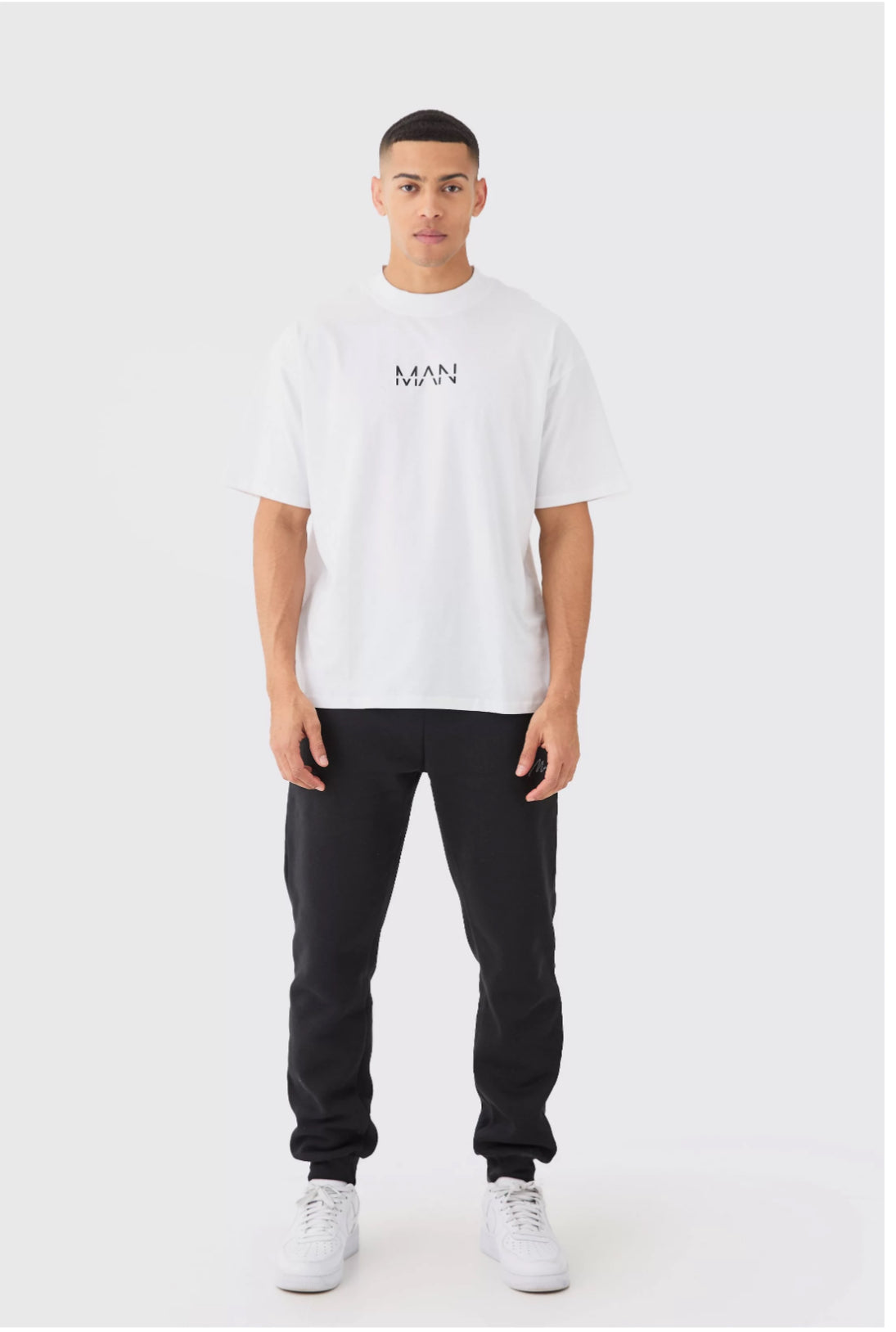 BoohooMan Man Dash Oversized Basic Extended Neck T-shirt