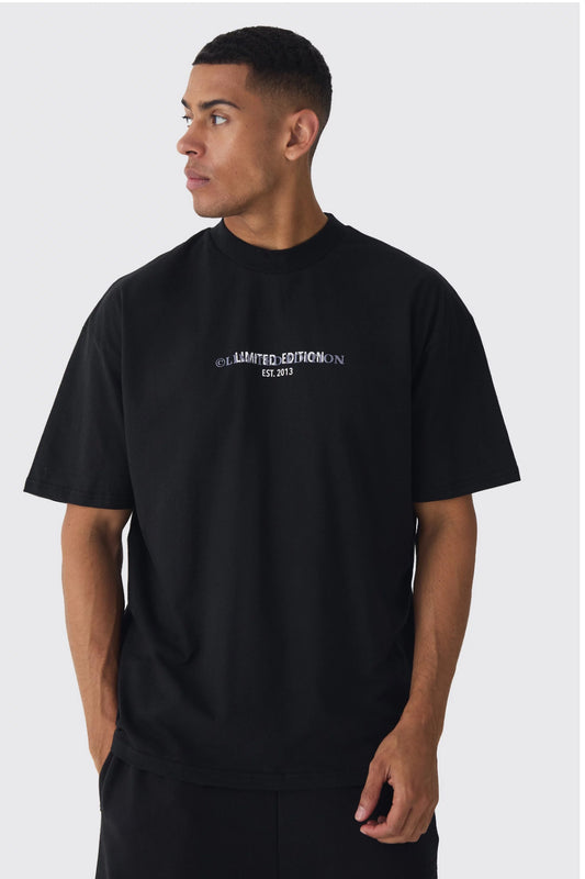 BoohooMan Oversized Limited Edition Heavyweight T-shirt