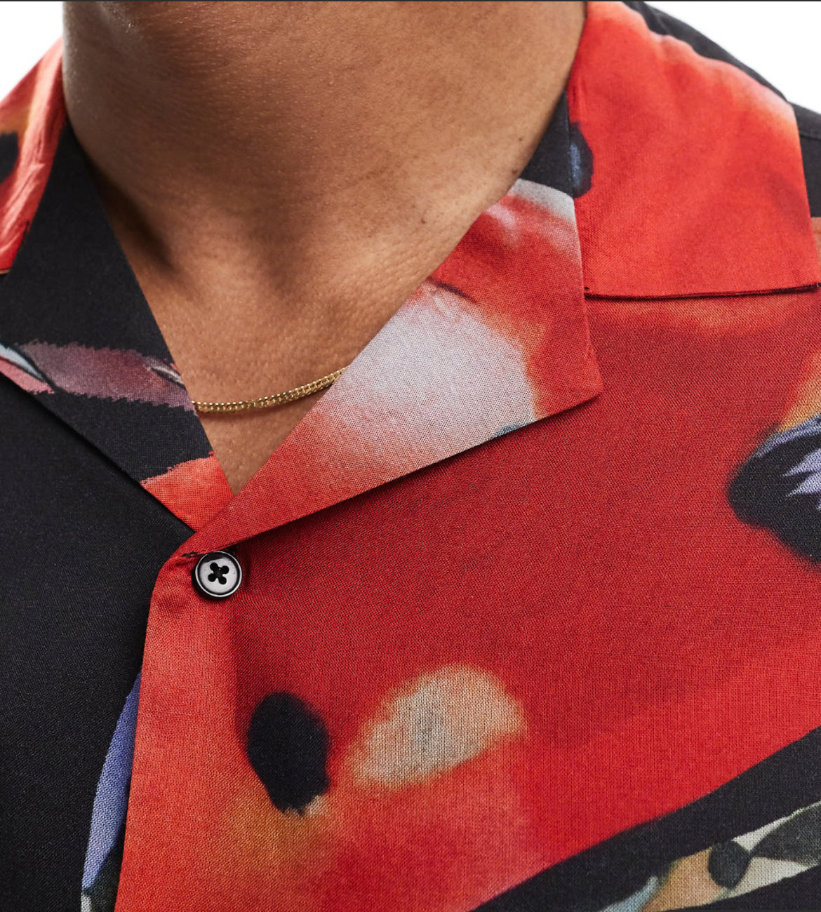 ASOS DESIGN relaxed revere shirt in ladybird print