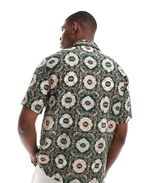 River Island short sleeve shirt in mosaic print