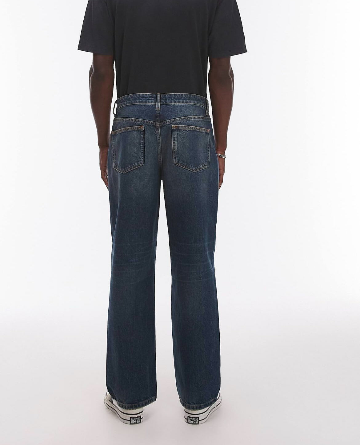 Topman baggy jeans in dark blue