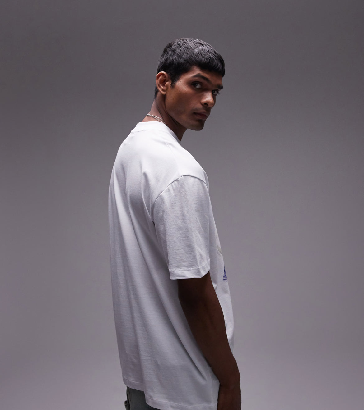 Topman oversized fit t-shirt with La Casa Baleares print in white