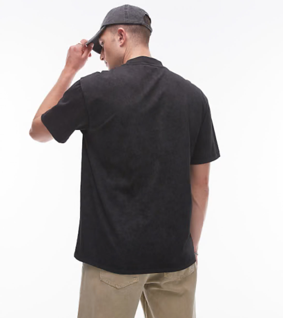 Topman oversized fit t-shirt with floral rock print in washed black