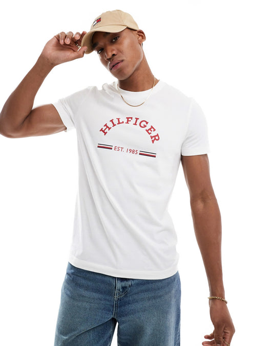 Tommy Hilfiger arch logo t-shirt in white