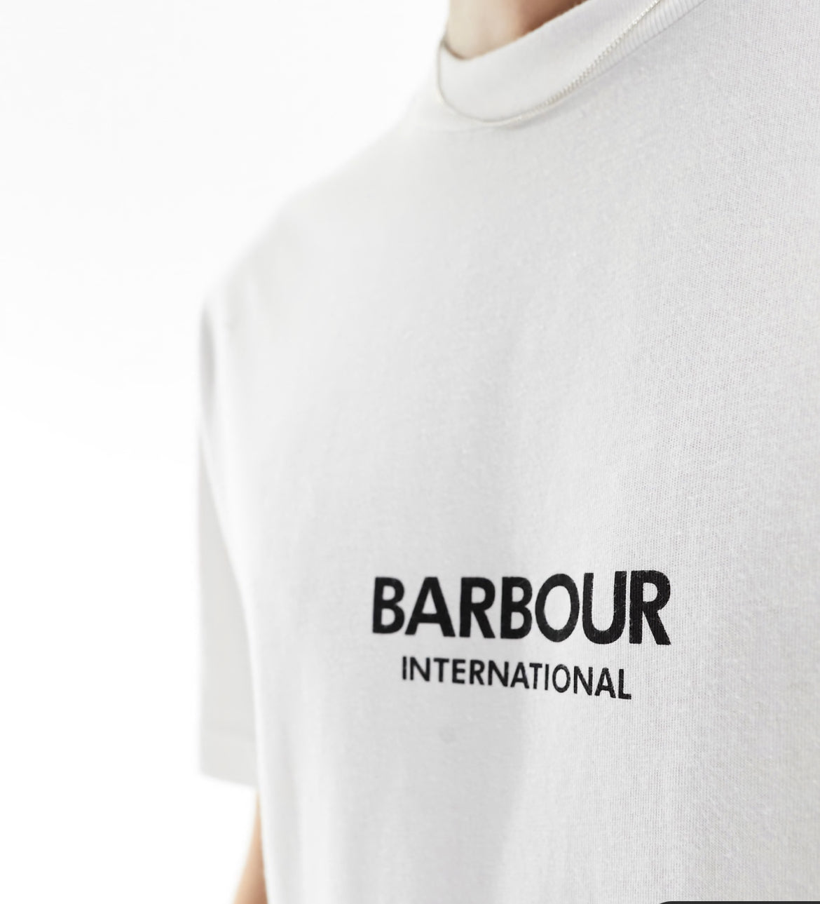 Barbour International Simons logo t-shirt in white