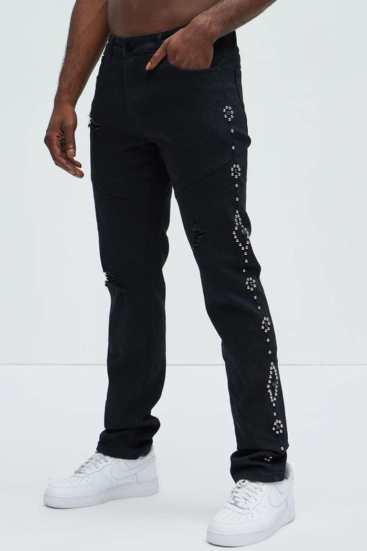 Fashion nova Be Along The Sides Straight Jeans - Black