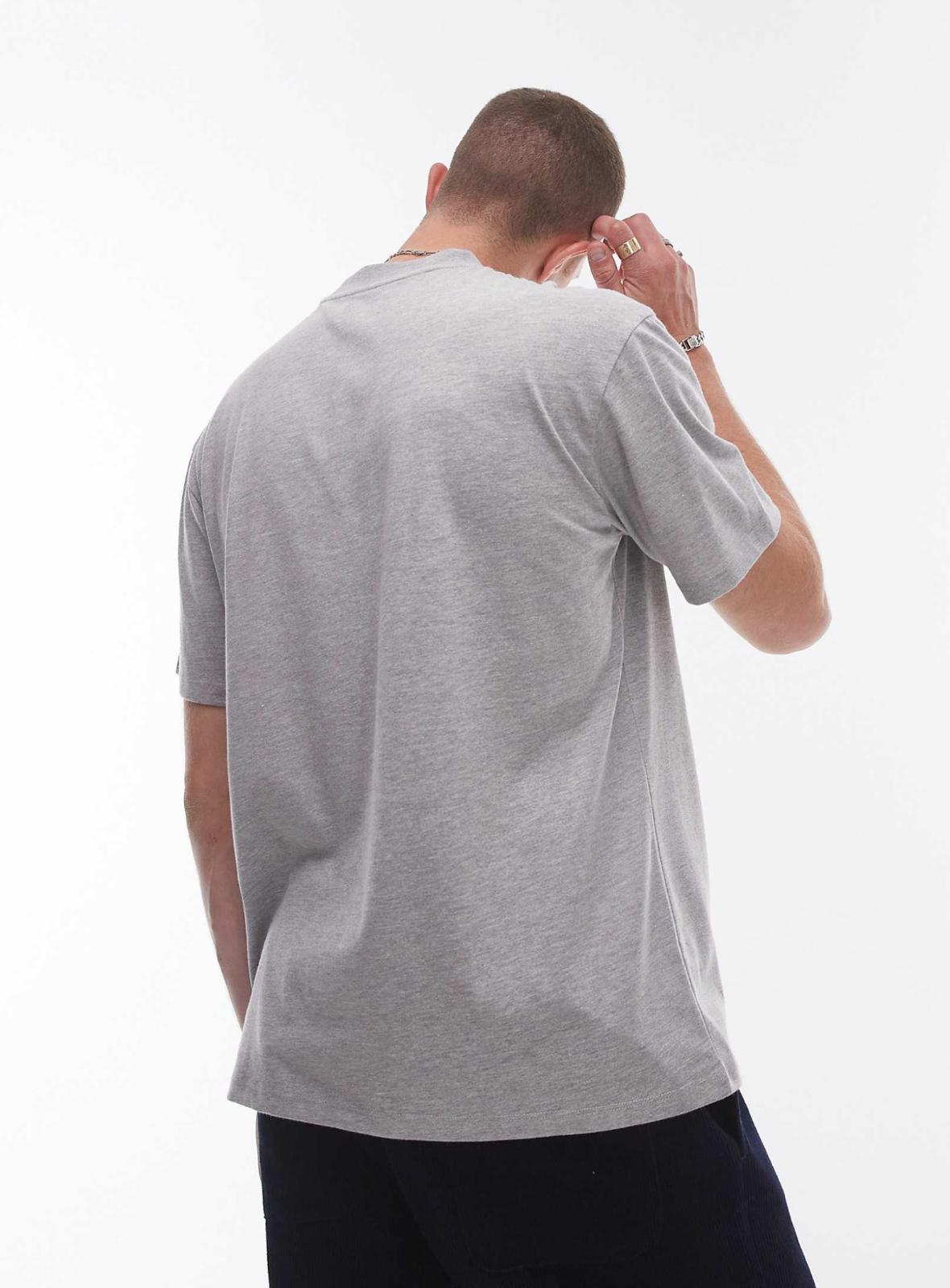 Topman oversized fit t-shirt with Carpe Diem print in grey marl